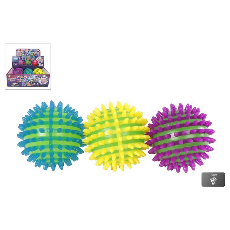 Afbeelding laden in galerijviewer, Stuiterbal spikey met licht 9cm