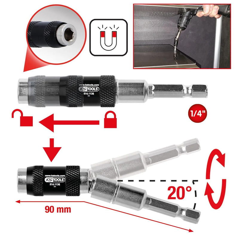 Load image into Gallery viewer, Ks tools bithalter magn. quick-release bit h 1 4 m.joint