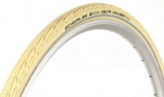 Load image into Gallery viewer, Schwalbe delta cruiser plus creme 28x1.40 37-622 reflectie