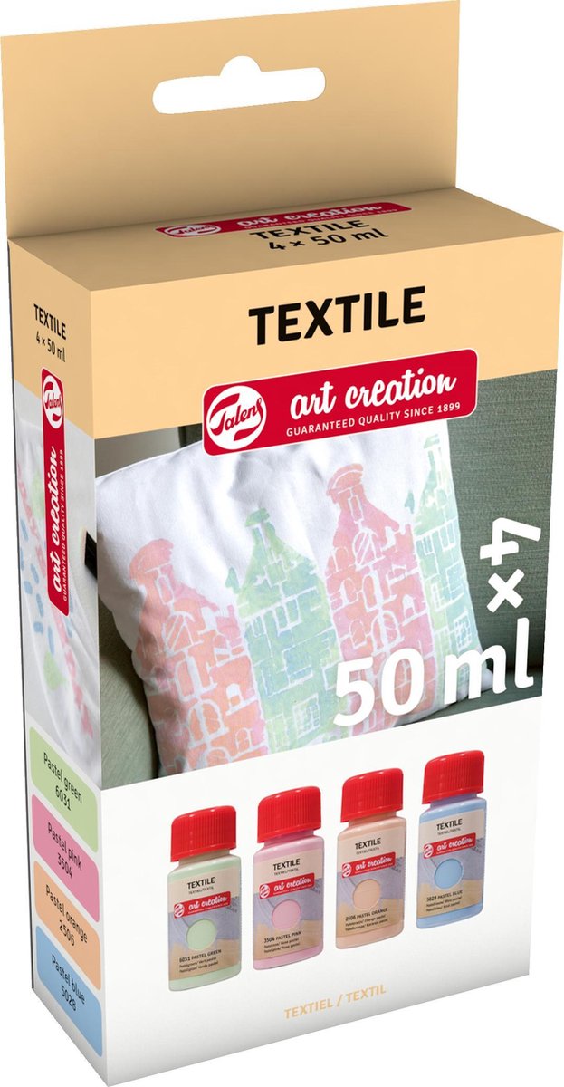 Afbeelding laden in galerijviewer, Talens art creation textielverf pastel 4x50ml