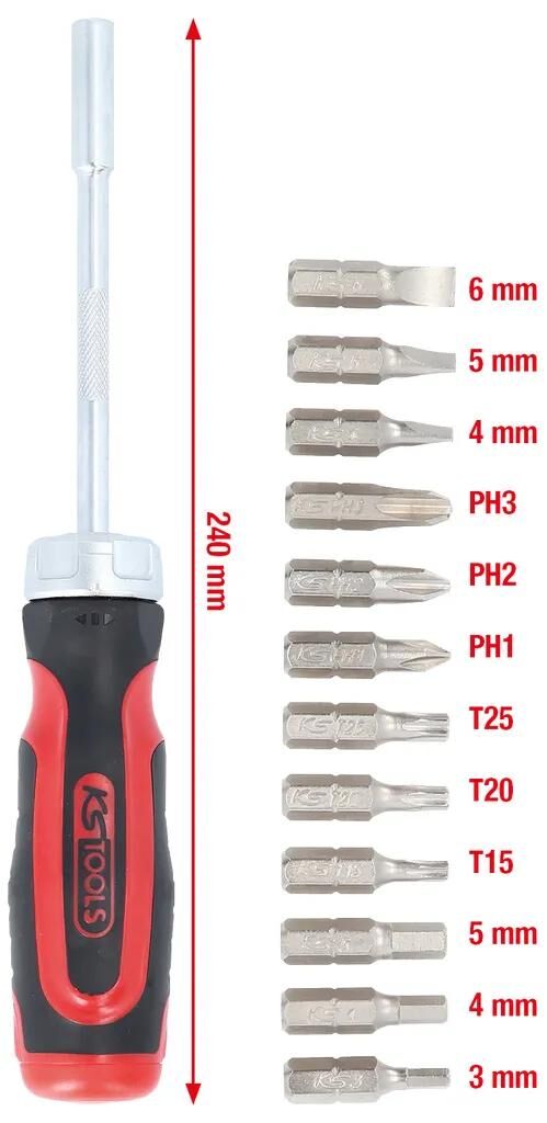 Load image into Gallery viewer, Ks tools schraubendrehersatz 12 in 1 ratchets-bit-screwdr. 12 in 1