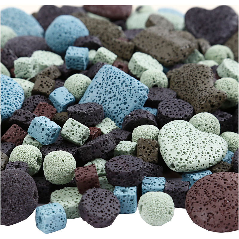 Laden Sie das Bild in Galerie -Viewer, Https: www.cchobby.nl lava-kralen-afm-6-37-mm-gatgrootte-1-2-mm-inhoud-kan-varieren-ca-890-stuk-diverse-kleuren-20-slagen-1-doos