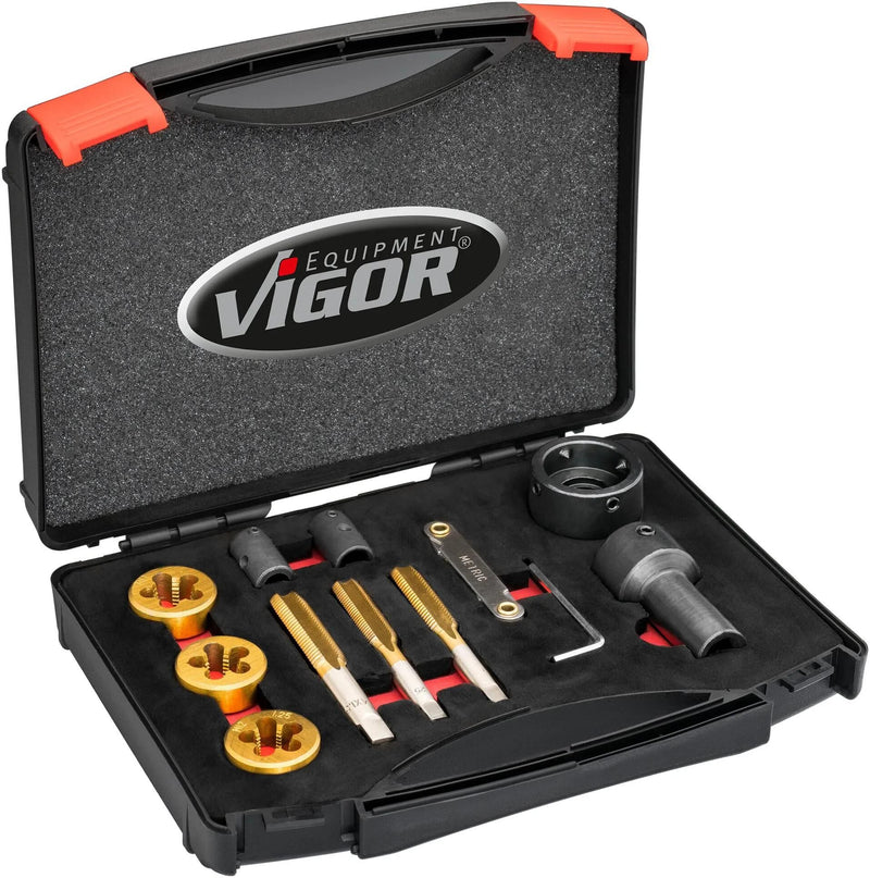 Load image into Gallery viewer, Vigor gewindeschneidsatz v7181 thread cutter set for wheel bolts