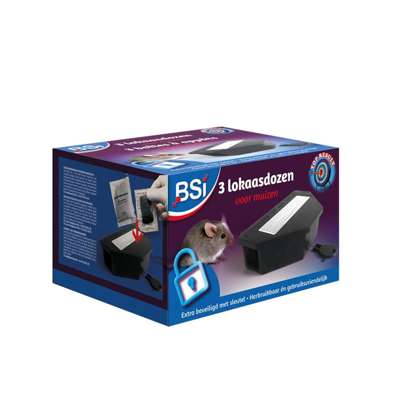 Load image into Gallery viewer, Bsi 3 lokaasdozen voor muizen + sleutel
