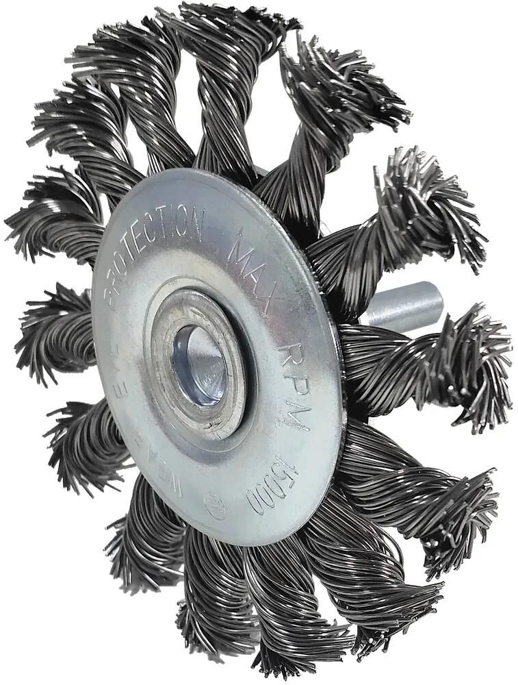 Load image into Gallery viewer, Ks tools stahldrahtrundbürste round brush with 6mm shaf ks-tools 75x12mm