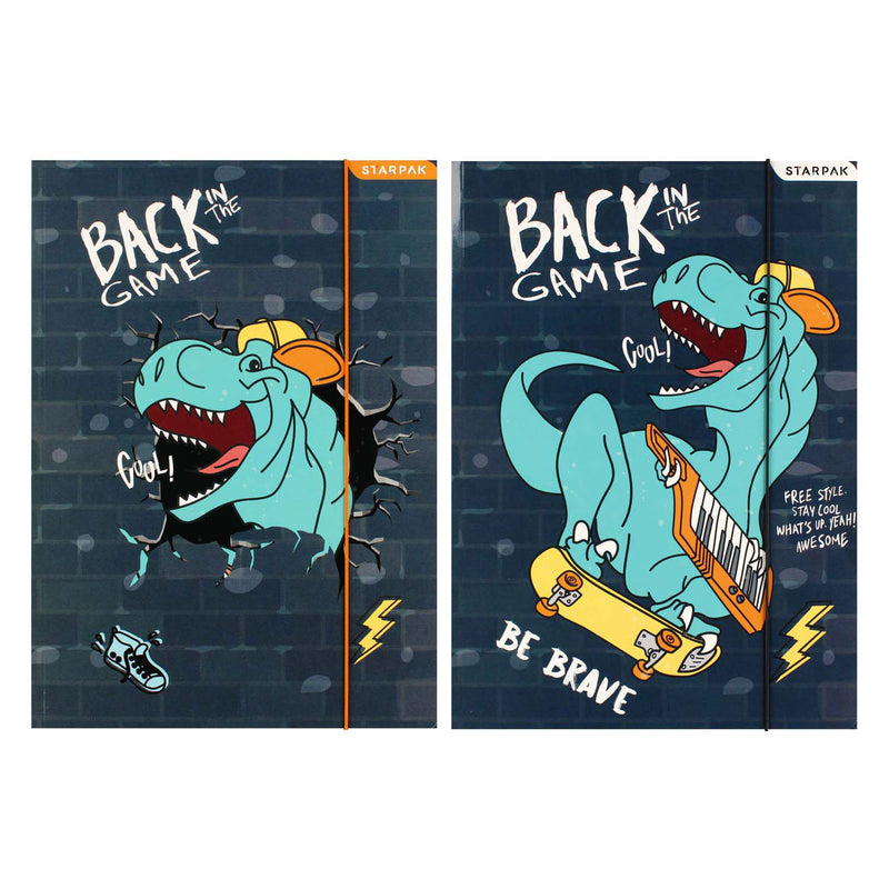 Load image into Gallery viewer, Map met elastiek a4 skate dino