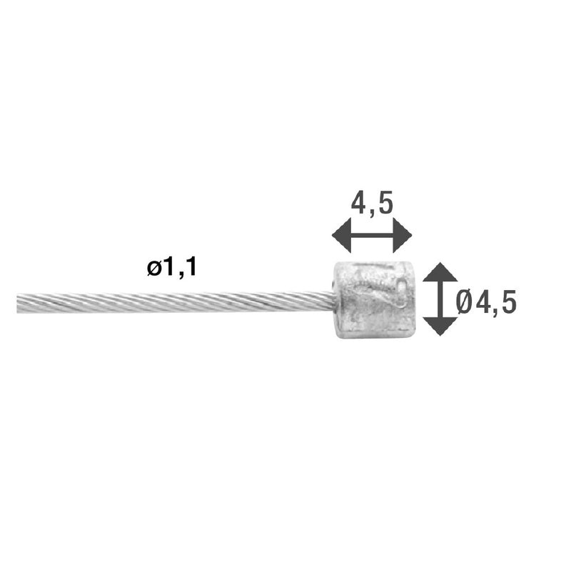 Afbeelding laden in galerijviewer, Elvedes schakel binnenkabel slick rvs 2250 mm ø 1,1 mm (100x)