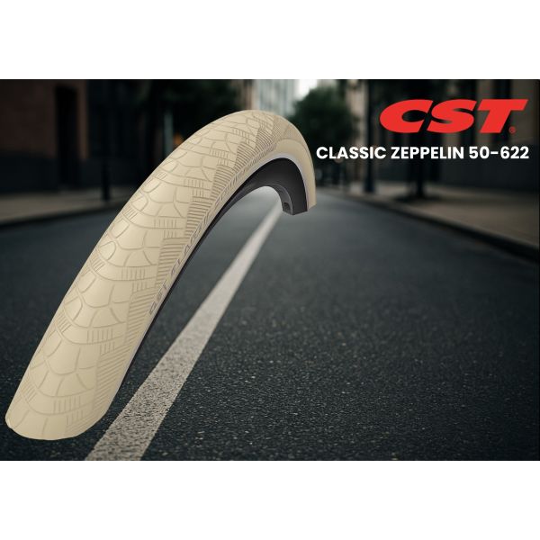 Load image into Gallery viewer, Cst buitenband zeppelin 28 x 1.90'' 50-622 - crème met reflectie
