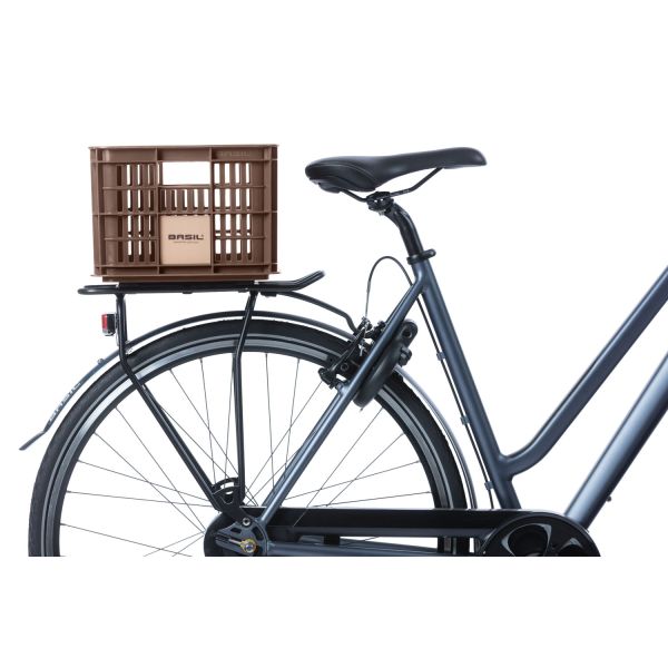 Afbeelding laden in galerijviewer, Basil fietskrat S - klein - 17.5 liter - bruin