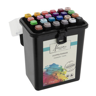 ギャラリービューアに画像をロードする, Duo markers 24 stuks in luxe box