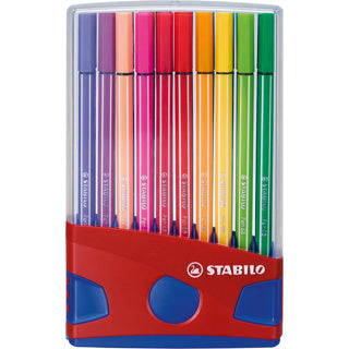 Afbeelding laden in galerijviewer, Stabilo pen 68 - viltstift - colorparade - set 20 stuks- rood