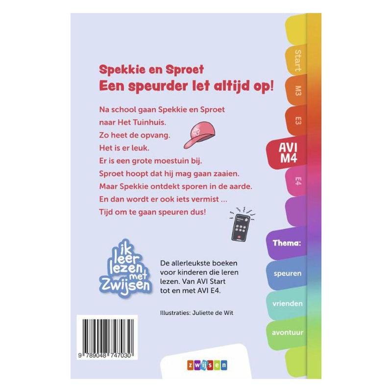Load image into Gallery viewer, Wpg uitgevers zwijsen boek avi m4 spekkie en sproet een speurder let altijd op!