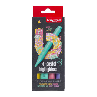 Afbeelding laden in galerijviewer, Bruynzeel markeer stiften pastel kleuren 4 stuks | 3 stuks