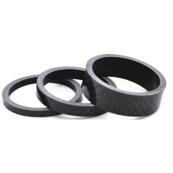 Afbeelding laden in galerijviewer, Ergotec balhoofd spacerset 1-1 8 (ø28.6) 3-delig 3 5 10mm carbon