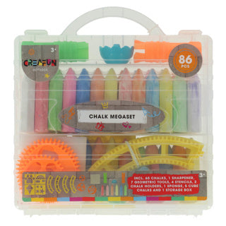 ギャラリービューアに画像をロードする, Creafun outdoor stoepkrijt mega set 86-delig