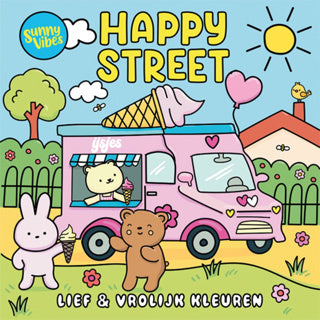 Afbeelding laden in galerijviewer, Lantaarn publishers sunny vibes kleurboek happy street | 2 stuks