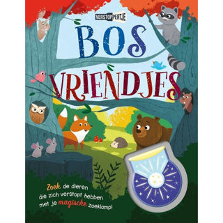 Load image into Gallery viewer, Rebo publishers interactief zoekboek bosvriendjes met zaklamp