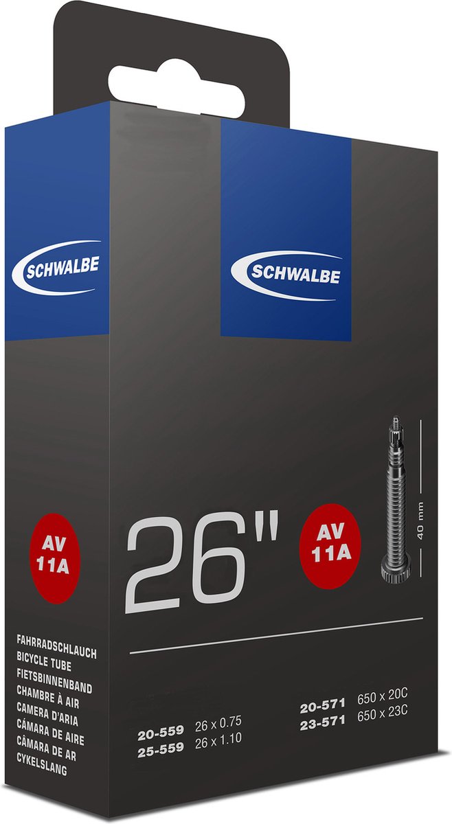 Afbeelding laden in galerijviewer, Schwalbe Binnenband FV SV11A 26 25-559 571