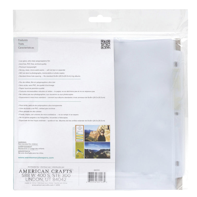 Load image into Gallery viewer, We r makers • page protectors 21,6x21,6cm ring