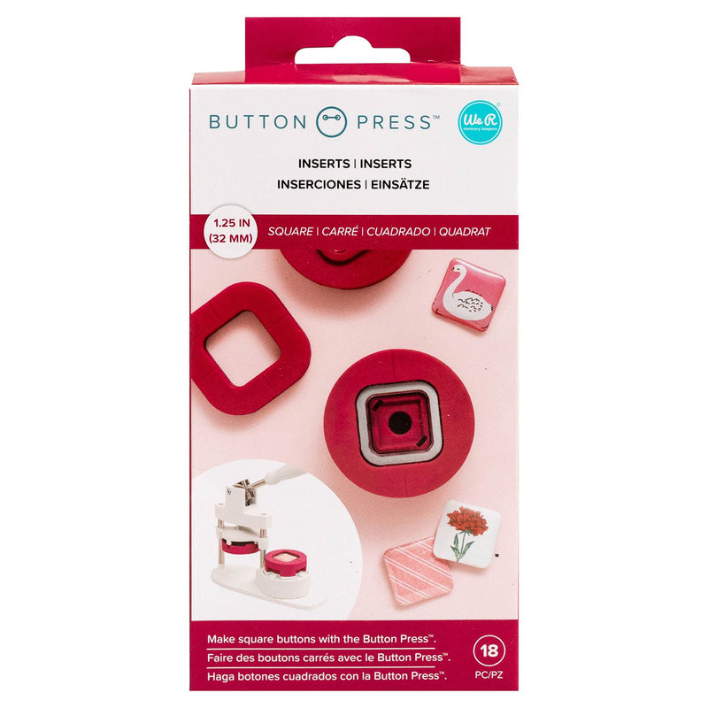 Load image into Gallery viewer, We r makers • button press inzetstuk vierkant ø32mm