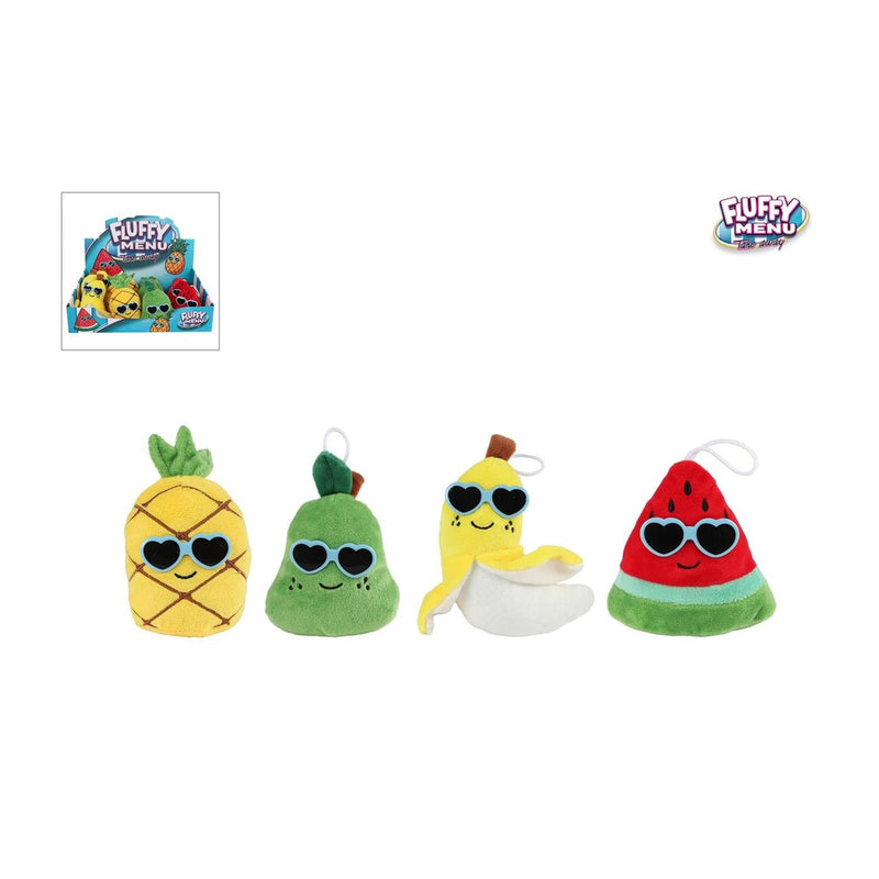 ギャラリービューアに画像をロードする, Fluffy menu fruit pluche met zonnebril 4ass 6cm
