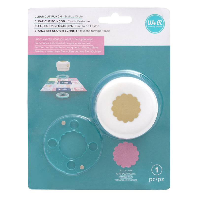 Load image into Gallery viewer, We r makers • clear cut punch 2,54cm scallop circle