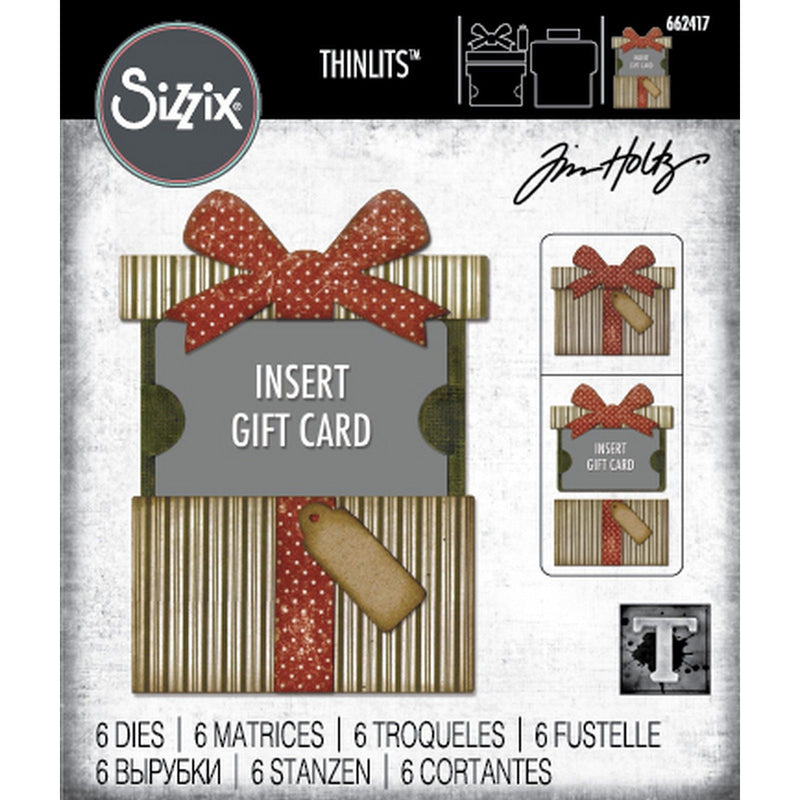 Load image into Gallery viewer, Sizzix • thinlits die set 6pcs gift card package by tim holtz