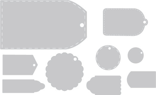 Load image into Gallery viewer, Sizzix • thinlits snijmal labels set x9