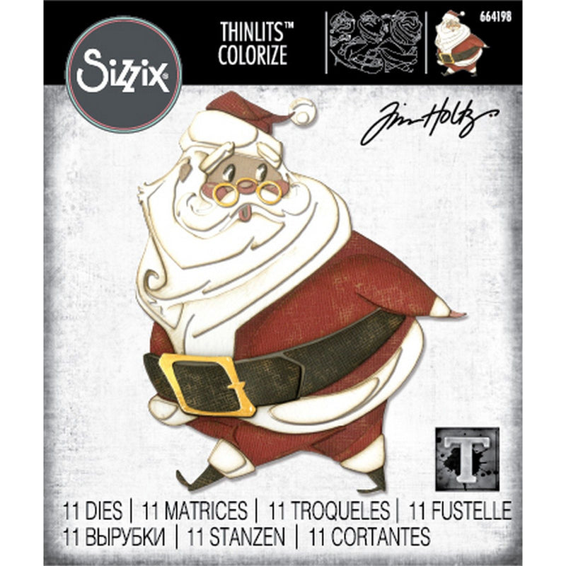 Load image into Gallery viewer, Sizzix • thinlits snijmal vrolijke kerstman