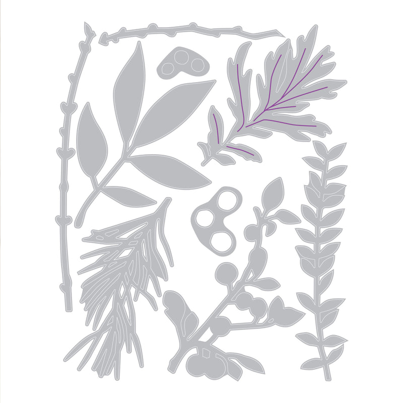 Load image into Gallery viewer, Sizzix • thinlits die set 9pk hidden leaves