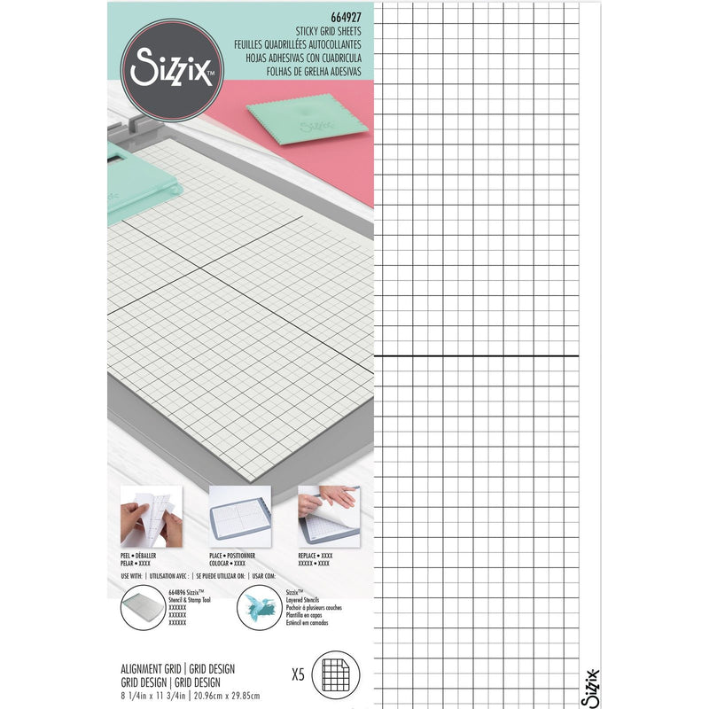 Load image into Gallery viewer, Sizzix • accessory sticky grid sheets 8 1 4 x11 5 8 5stuks