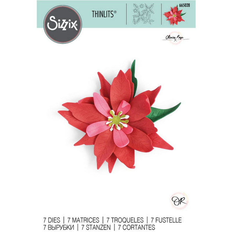 Load image into Gallery viewer, Sizzix • thinlits die set poinsettia flower 7pcs