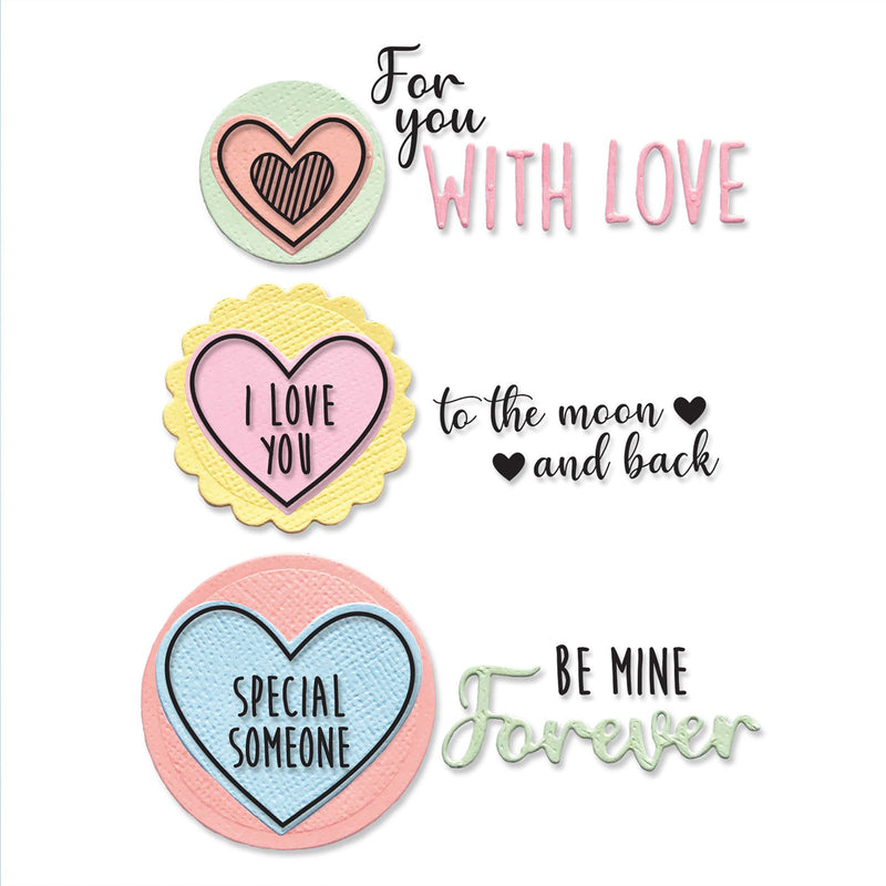 Load image into Gallery viewer, Sizzix • framelits die stamps set love hearts