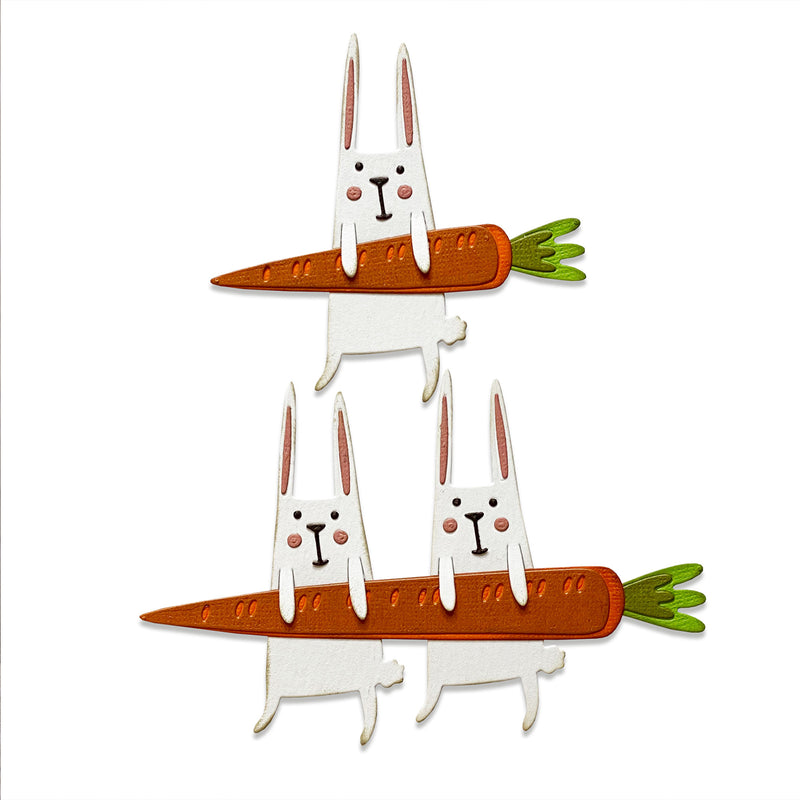 Load image into Gallery viewer, Sizzix • tim holtz thinlits die set carrot bunny 11pcs