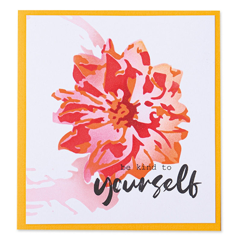 Load image into Gallery viewer, Sizzix • layered stencils painted flower 4stuks