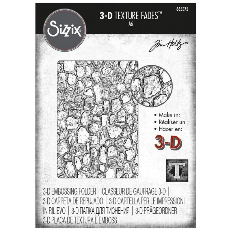 Load image into Gallery viewer, Sizzix • tim holtz 3-d texture fades embossing folder cobblestone #2