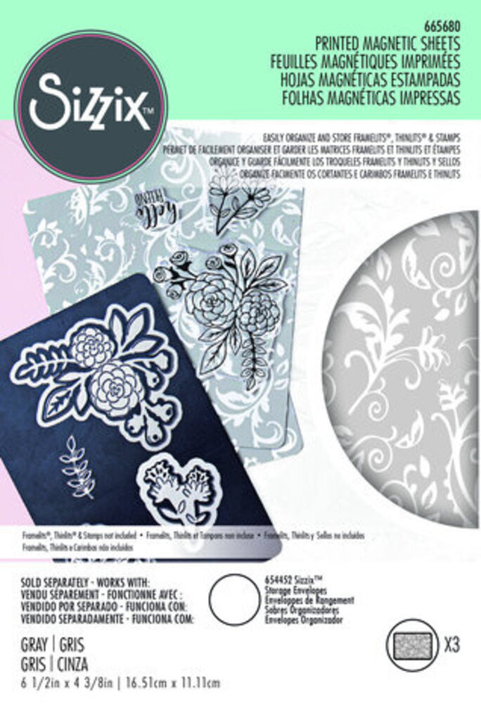 Load image into Gallery viewer, Sizzix • bedrukte magnetisch vellen 16,51x11,11cm 3pcs