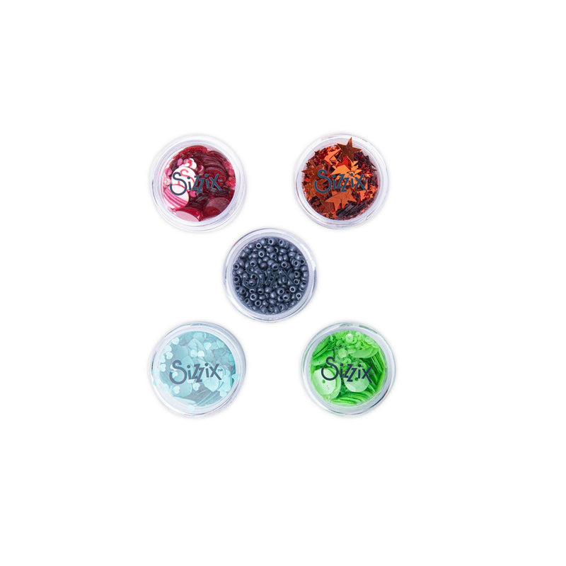 Load image into Gallery viewer, Sizzix • making essential sequins beads muted 5gram per pot 5pieces