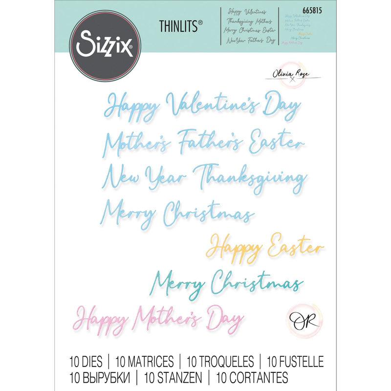 Load image into Gallery viewer, Sizzix • thinlits die set all occasions