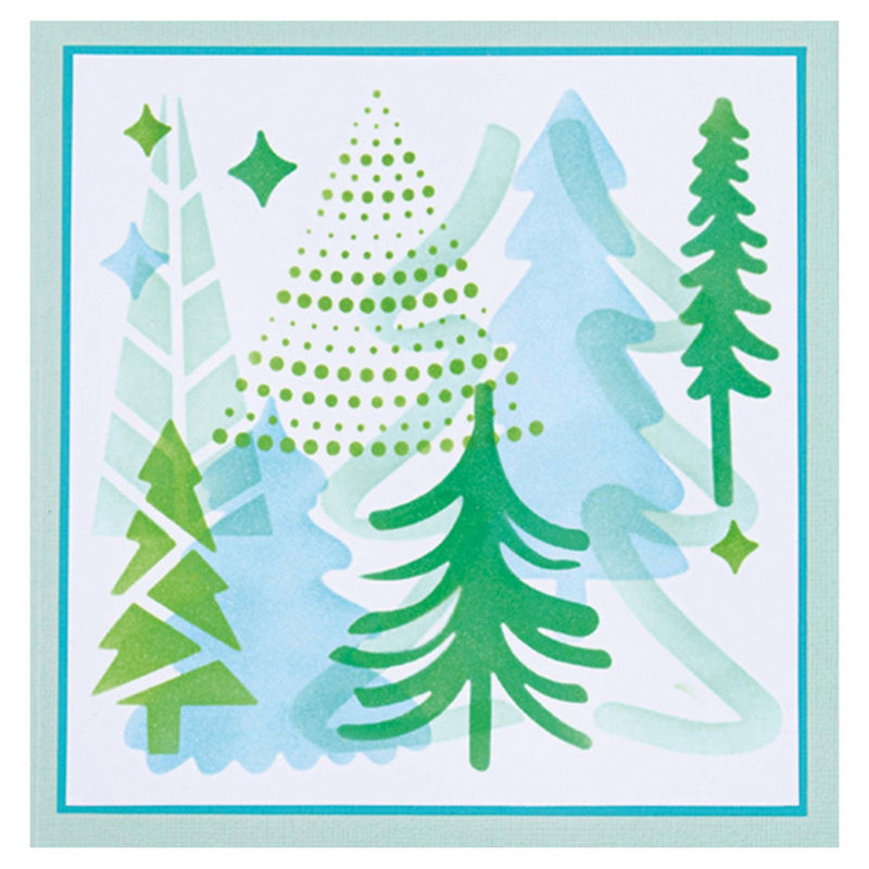 Load image into Gallery viewer, Sizzix • layered stencils doddle trees 4stuks
