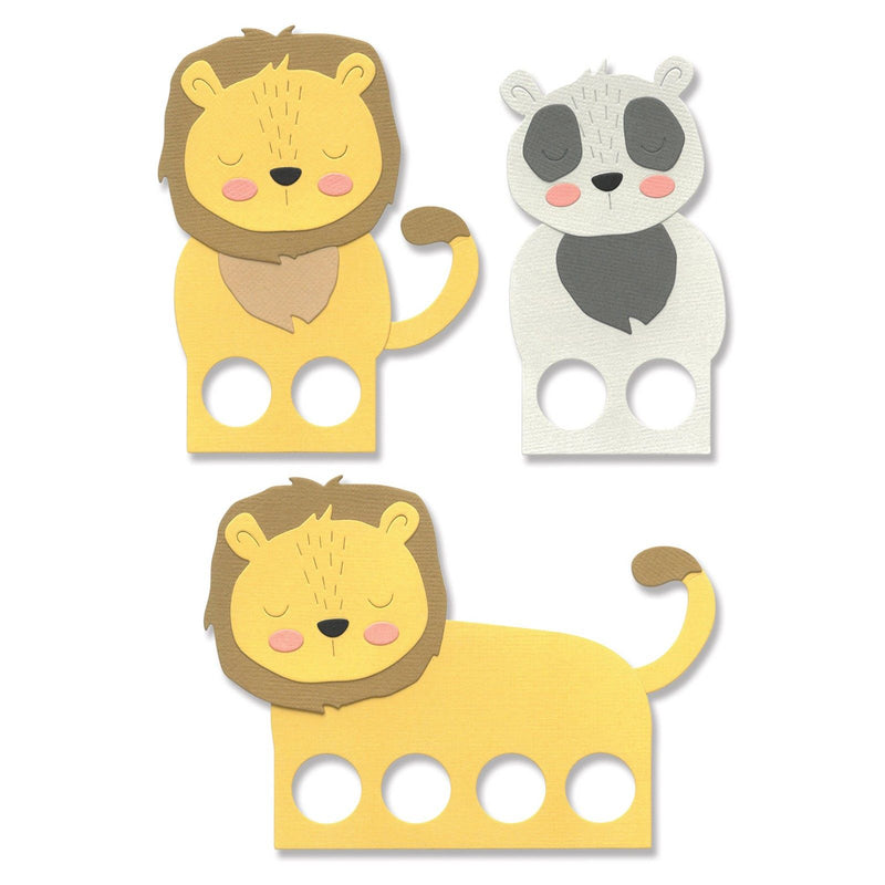 Load image into Gallery viewer, Sizzix • thinlits die set animal finger puppets