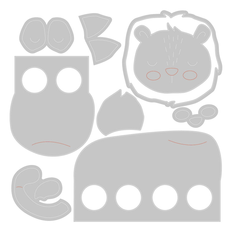 Load image into Gallery viewer, Sizzix • thinlits die set animal finger puppets
