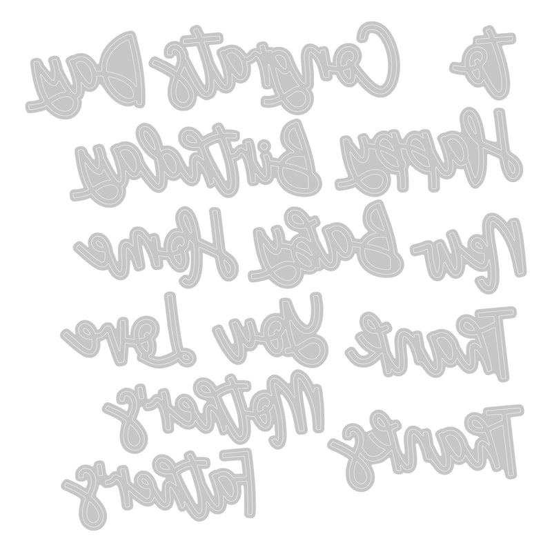 Load image into Gallery viewer, Sizzix • thinlits die set variety sentiments 14stuks