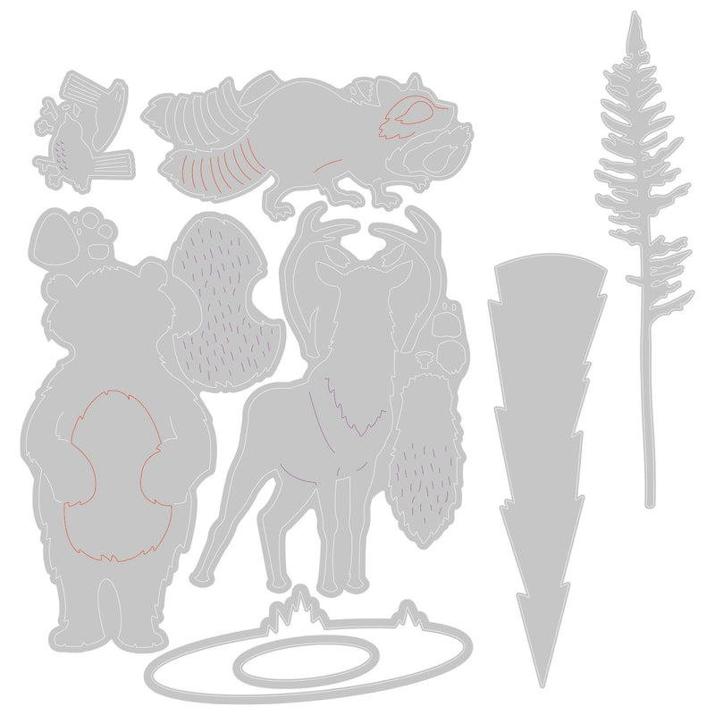 Load image into Gallery viewer, Sizzix • thinlits die set forest animals #2