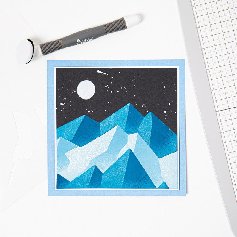 Load image into Gallery viewer, Sizzix • layered stencils mountain scene by josh griffiths