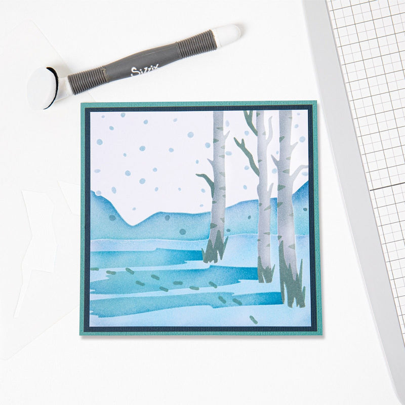 Load image into Gallery viewer, Sizzix • layered stencils winter scene