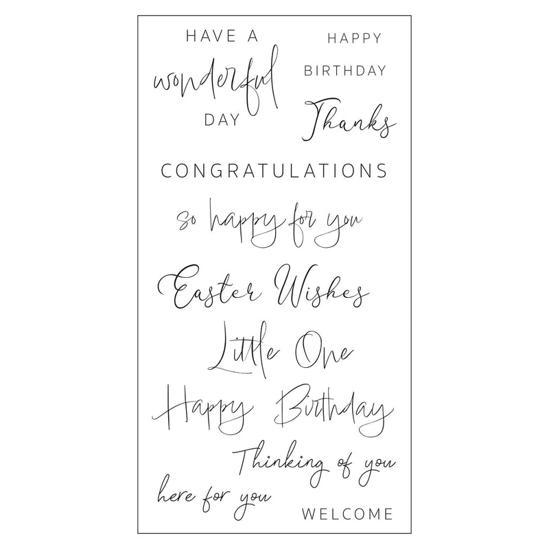 Load image into Gallery viewer, Sizzix • clear stamps daily sentiments 13pcs