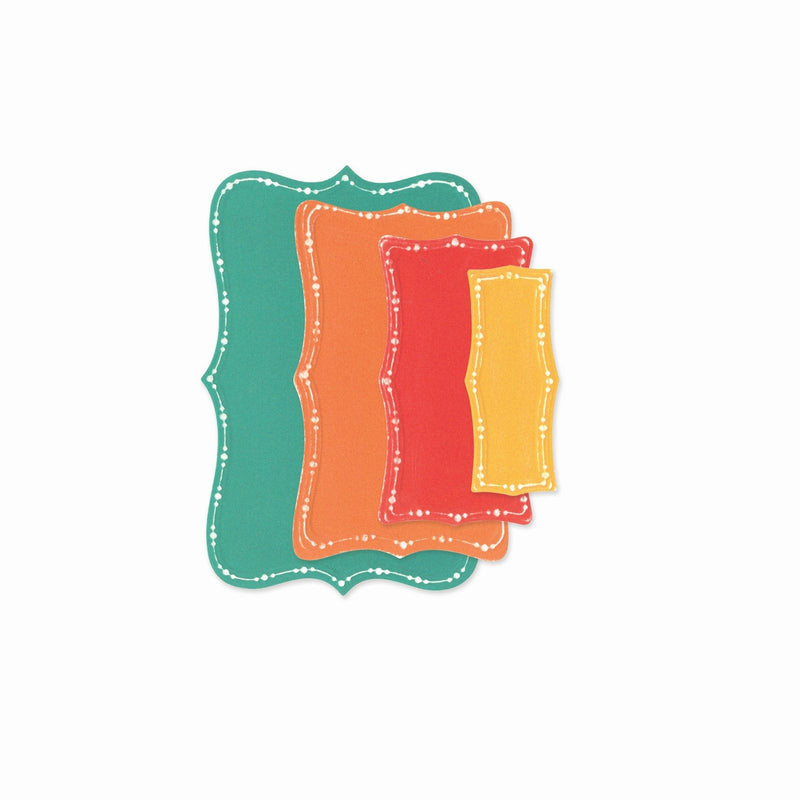 Load image into Gallery viewer, Sizzix • framelits die set fanciful doris dotted top note 8pcs