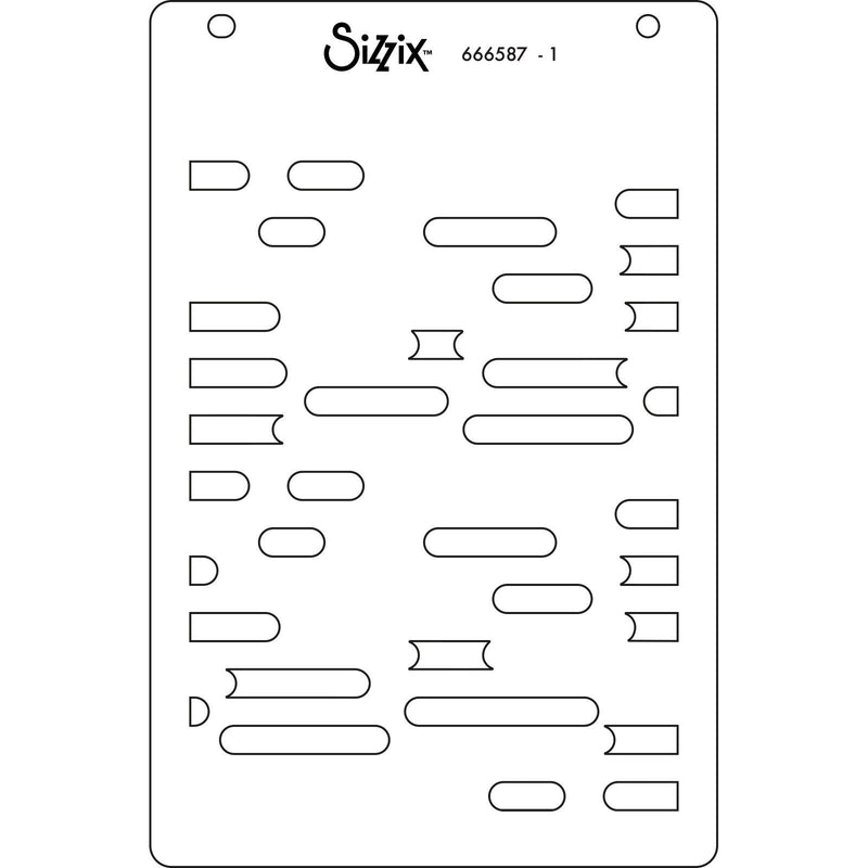 Load image into Gallery viewer, Sizzix • cosmopolitan layered stencils a6 downtown 4pcs