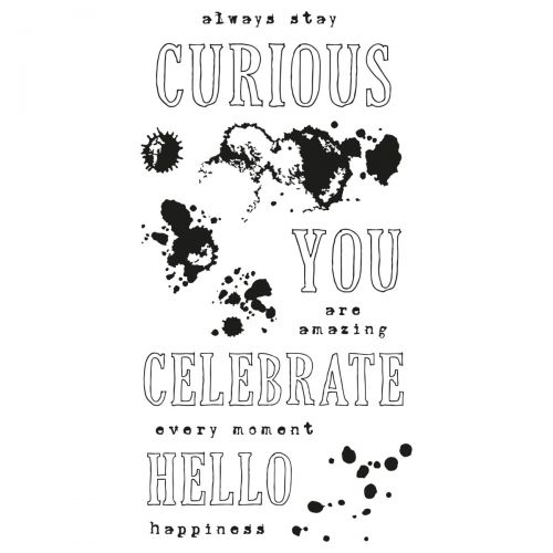 Load image into Gallery viewer, Sizzix • clear stamps set hello you sentiments 13pcs